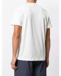 T-shirt à col rond imprimé blanc Federico Curradi