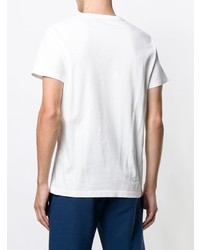 T-shirt à col rond imprimé blanc Hackett