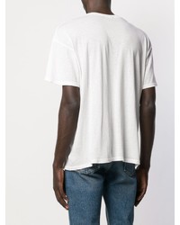 T-shirt à col rond imprimé blanc Adaptation