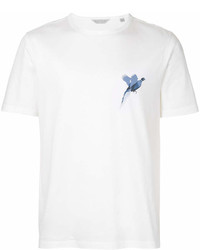 T-shirt à col rond imprimé blanc