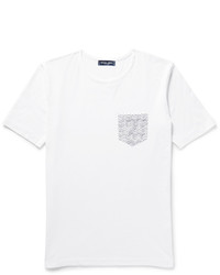 T-shirt à col rond imprimé blanc