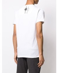 T-shirt à col rond imprimé blanc Philipp Plein