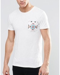 T-shirt à col rond imprimé blanc Esprit