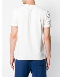 T-shirt à col rond imprimé blanc AMI Alexandre Mattiussi