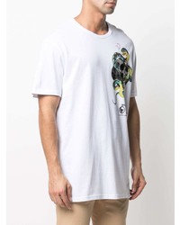 T-shirt à col rond imprimé blanc Philipp Plein