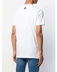 T-shirt à col rond imprimé blanc Philipp Plein