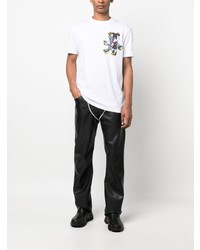 T-shirt à col rond imprimé blanc Philipp Plein