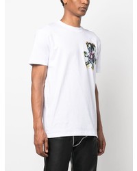 T-shirt à col rond imprimé blanc Philipp Plein