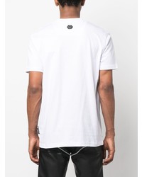 T-shirt à col rond imprimé blanc Philipp Plein