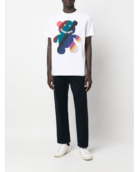 T-shirt à col rond imprimé blanc PS Paul Smith