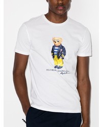 T-shirt à col rond imprimé blanc Polo Ralph Lauren