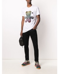 T-shirt à col rond imprimé blanc Philipp Plein