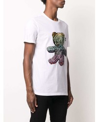 T-shirt à col rond imprimé blanc Philipp Plein