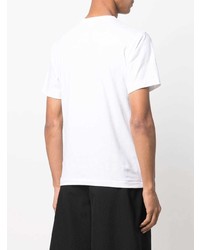 T-shirt à col rond imprimé blanc Black Comme Des Garçons