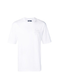 T-shirt à col rond imprimé blanc Thames