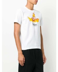 T-shirt à col rond imprimé blanc The Beatles X Comme Des Garçons