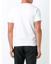 T-shirt à col rond imprimé blanc