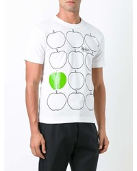 T-shirt à col rond imprimé blanc