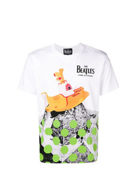 T-shirt à col rond imprimé blanc The Beatles X Comme Des Garçons