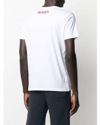 T-shirt à col rond imprimé blanc Alpha Industries