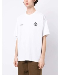 T-shirt à col rond imprimé blanc FIVE CM