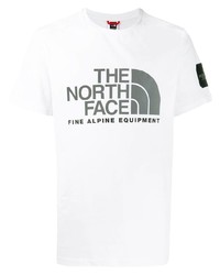 T-shirt à col rond imprimé blanc The North Face