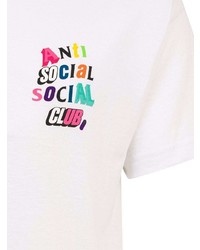 T-shirt à col rond imprimé blanc Anti Social Social Club