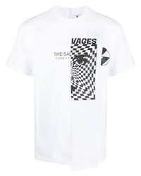 T-shirt à col rond imprimé blanc The Salvages