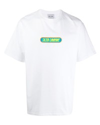 T-shirt à col rond imprimé blanc The Silted Company