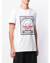 T-shirt à col rond imprimé blanc Les Bohemiens