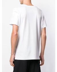 T-shirt à col rond imprimé blanc Les Bohemiens