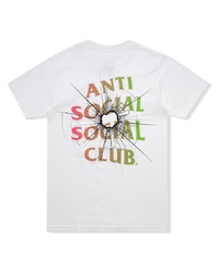 T-shirt à col rond imprimé blanc Anti Social Social Club