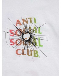 T-shirt à col rond imprimé blanc Anti Social Social Club