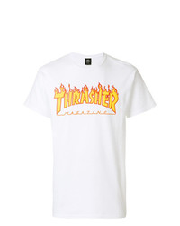 T-shirt à col rond imprimé blanc Thrasher