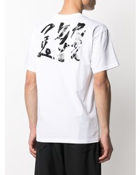 T-shirt à col rond imprimé blanc Kenzo