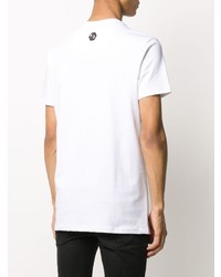 T-shirt à col rond imprimé blanc Philipp Plein