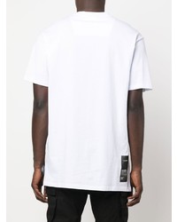 T-shirt à col rond imprimé blanc Plein Sport