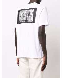 T-shirt à col rond imprimé blanc Just Cavalli