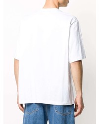 T-shirt à col rond imprimé blanc Kenzo