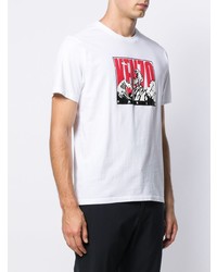 T-shirt à col rond imprimé blanc Kenzo