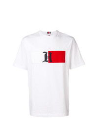 T-shirt à col rond imprimé blanc Tommy Hilfiger