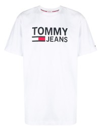 T-shirt à col rond imprimé blanc Tommy Jeans