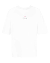 T-shirt à col rond imprimé blanc Tommy Jeans