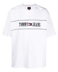 T-shirt à col rond imprimé blanc Tommy Jeans