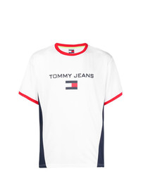 T-shirt à col rond imprimé blanc Tommy Jeans