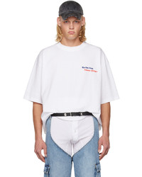 T-shirt à col rond imprimé blanc Tommy Jeans x Martine Rose