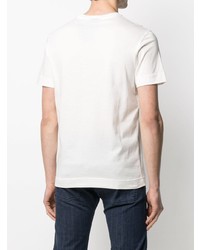 T-shirt à col rond imprimé blanc Emporio Armani