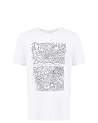 T-shirt à col rond imprimé blanc Track & Field