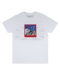 T-shirt à col rond imprimé blanc Travis Scott Astroworld