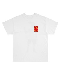 T-shirt à col rond imprimé blanc Travis Scott Astroworld
